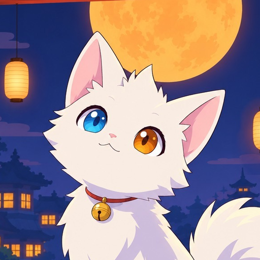 Shiro, the white fox-cat sensei